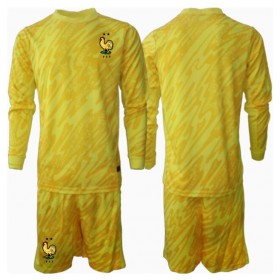 Dětské fotbalový komplet Francie Brankář Domácí košile ME 2024 Dlouhým Rukávem